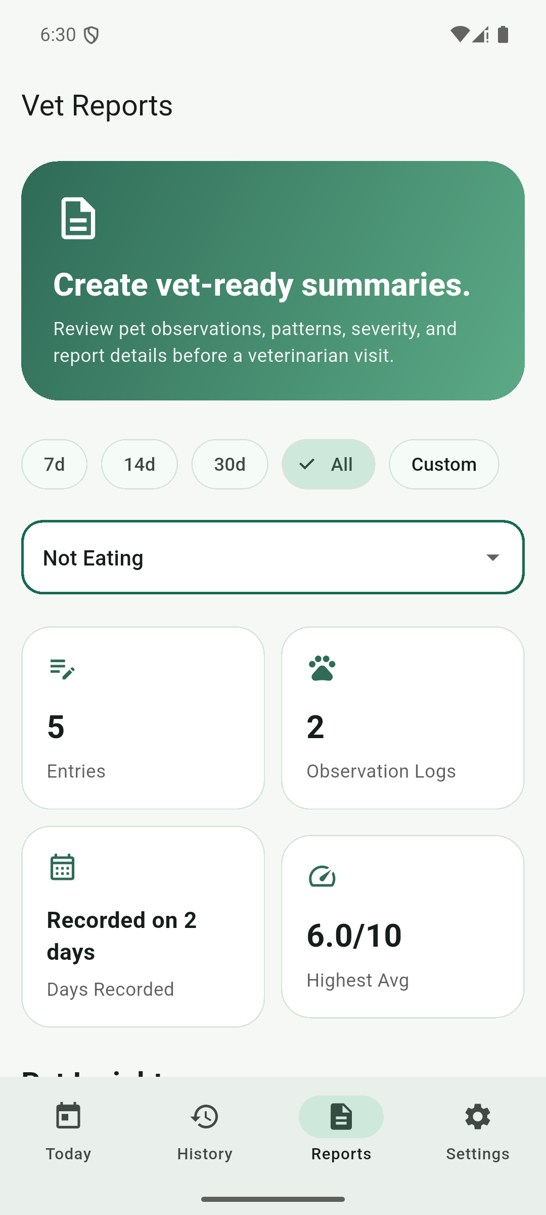 Vet Reports